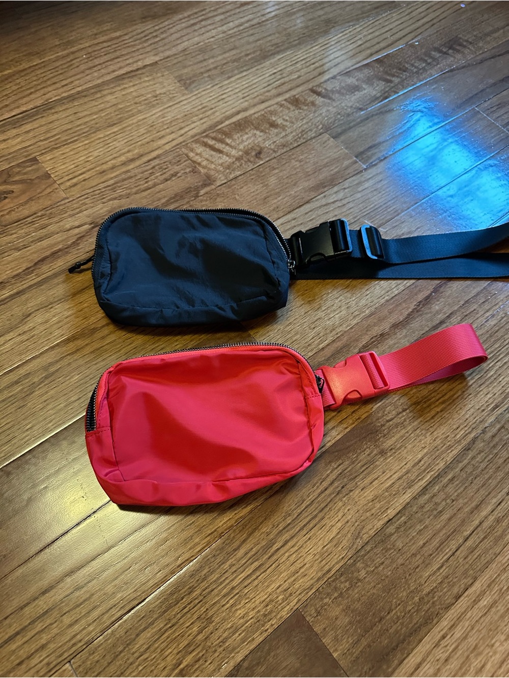 EBUC SET OF TWO (2) adjustable strap bags red and black